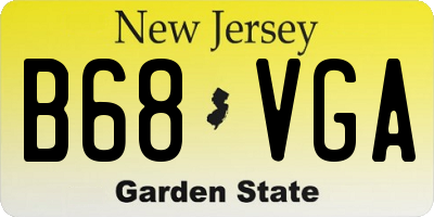 NJ license plate B68VGA