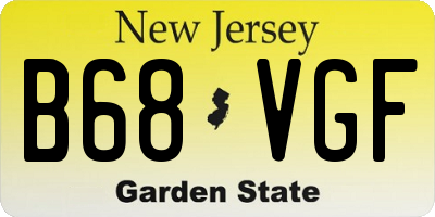 NJ license plate B68VGF