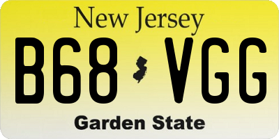 NJ license plate B68VGG