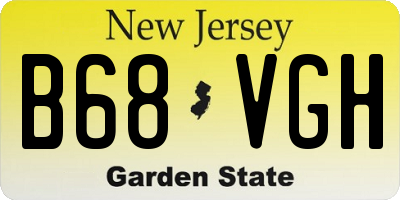 NJ license plate B68VGH