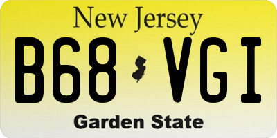 NJ license plate B68VGI