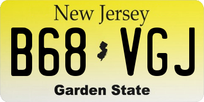 NJ license plate B68VGJ
