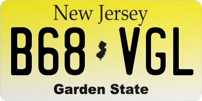 NJ license plate B68VGL
