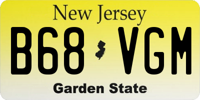 NJ license plate B68VGM