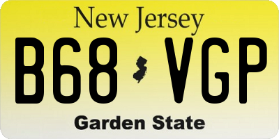 NJ license plate B68VGP