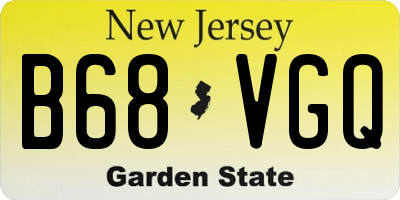 NJ license plate B68VGQ