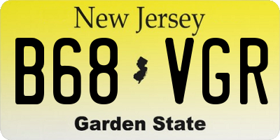 NJ license plate B68VGR