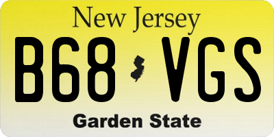 NJ license plate B68VGS