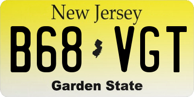 NJ license plate B68VGT