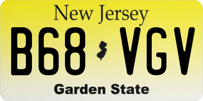 NJ license plate B68VGV