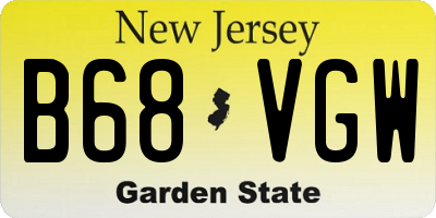NJ license plate B68VGW