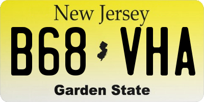 NJ license plate B68VHA