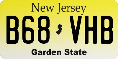 NJ license plate B68VHB