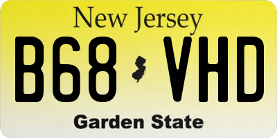 NJ license plate B68VHD