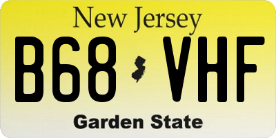 NJ license plate B68VHF