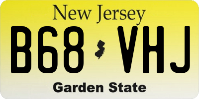 NJ license plate B68VHJ