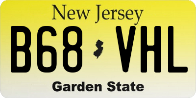 NJ license plate B68VHL