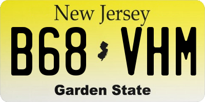 NJ license plate B68VHM