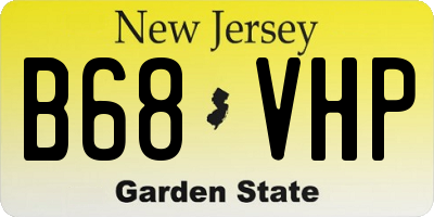 NJ license plate B68VHP