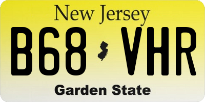 NJ license plate B68VHR