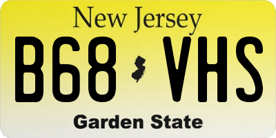 NJ license plate B68VHS