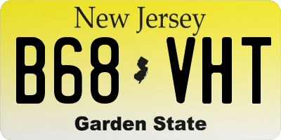 NJ license plate B68VHT