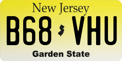 NJ license plate B68VHU