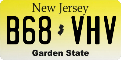 NJ license plate B68VHV