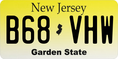NJ license plate B68VHW