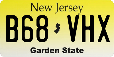 NJ license plate B68VHX