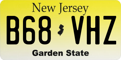 NJ license plate B68VHZ