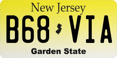 NJ license plate B68VIA
