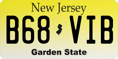 NJ license plate B68VIB