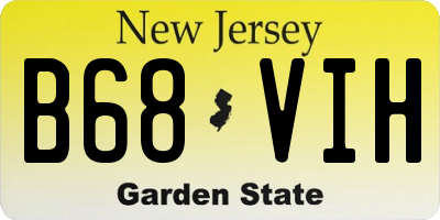 NJ license plate B68VIH