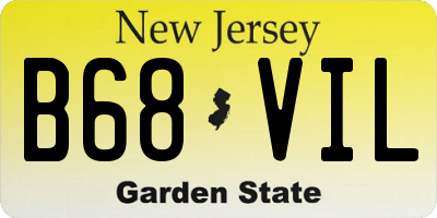 NJ license plate B68VIL