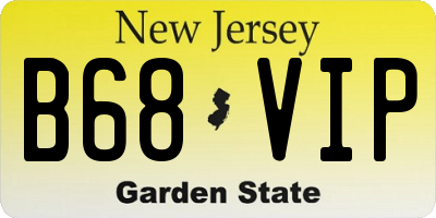 NJ license plate B68VIP