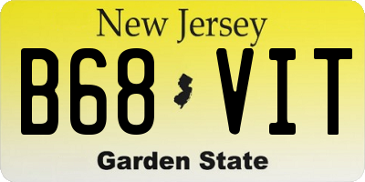 NJ license plate B68VIT
