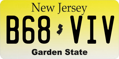 NJ license plate B68VIV