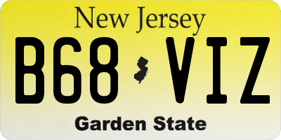 NJ license plate B68VIZ