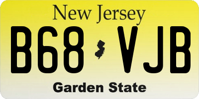 NJ license plate B68VJB
