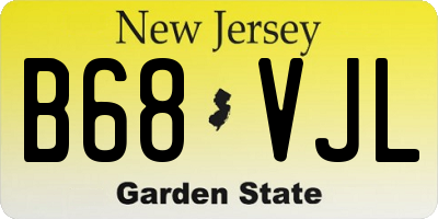 NJ license plate B68VJL