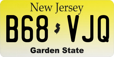 NJ license plate B68VJQ