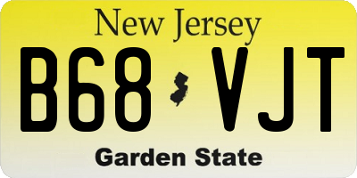 NJ license plate B68VJT