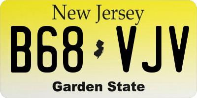 NJ license plate B68VJV