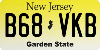 NJ license plate B68VKB