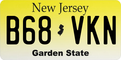 NJ license plate B68VKN