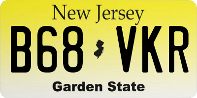 NJ license plate B68VKR