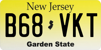 NJ license plate B68VKT