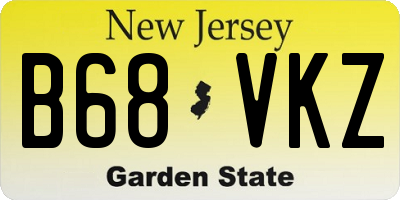 NJ license plate B68VKZ