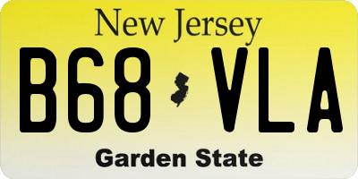 NJ license plate B68VLA